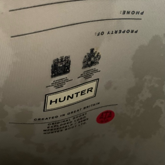 Hunter Women’s 10 Black & Red Graphic Print Rain Boots Weather Snow Rubber - Picture 8 of 8